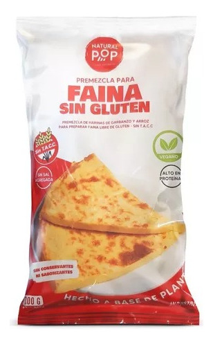 Premezcla Para Faina Sin Tacc Apto Vegano Natural Pop 200g  