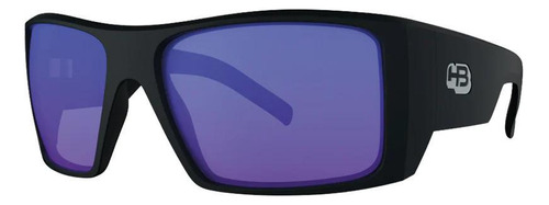 Óculos De Sol Hb Rocker 2.0 Preto Fosco Lente Azul Espelhado