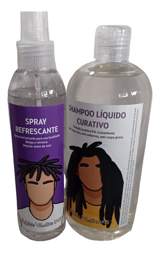 Kit Inicial Shampoo Anti Caspa Dreadlocks Rastas Trenzas 