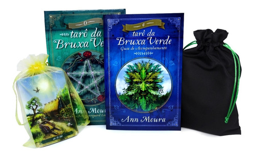 Tarô Da Bruxa Verde Ann Moura 78 Cartas + Livro E Saquinho  