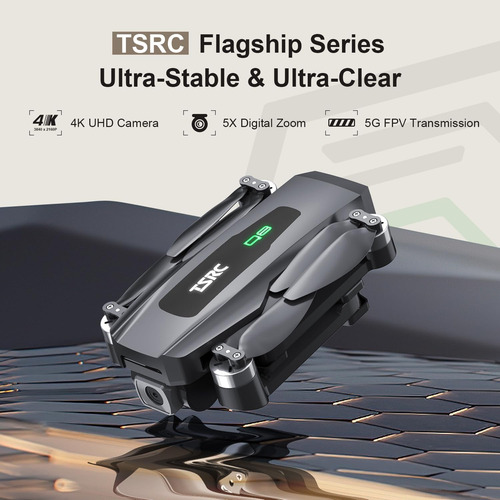 Drone Plegable Gps Cámara 4k Controlado X Teléfono Tsrc Q8