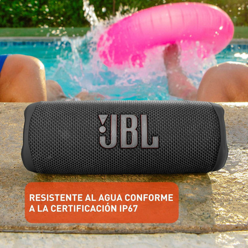Bocina Portátil Jbl Flip 6 Bluetooth Aprueba De Agua Color Negro