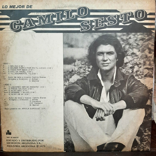 Vinilo Camilo Sesto Lo Mejor De Camilo Sesto M5