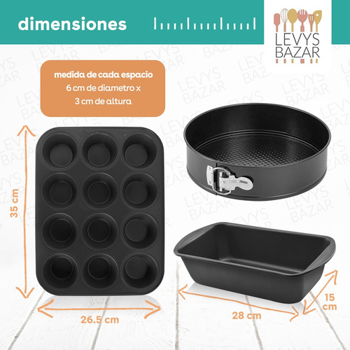 Set Kit Repostería Plato Giratorio Muffins Tortera Budinera Tushka