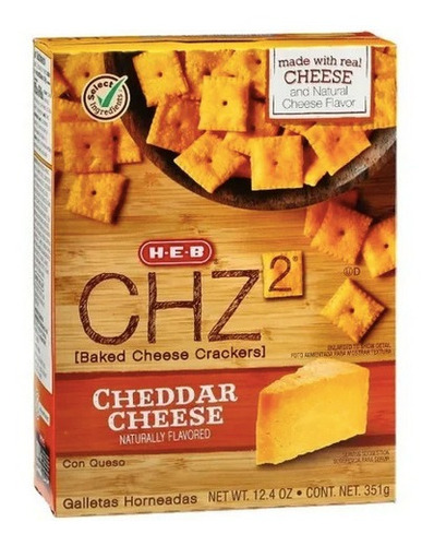 Galleta Chz2 Baked Cheese Crackers Queso Cheddar Premiu 351g