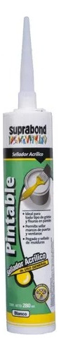 Sellador Acrilico Pintable Suprabond 280ml Blanco 