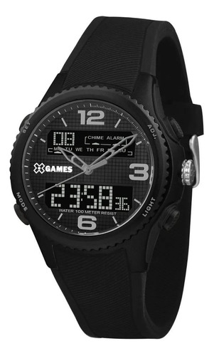 Relógio Masculino X-games Anadigi Preto 4,8cm