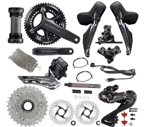 Kit Grupo Shimano Ultegra R8100 Eletrônico Di2 12v