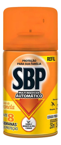 Kit 2un Inseticida Sbp Automático Óleo Citronela Refil 250ml