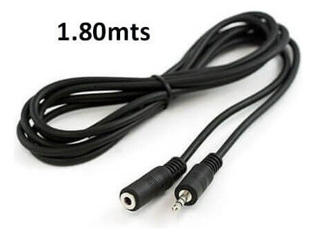 Cable Alargue Auricular Miniplug 3.5 Mm Hembra Macho 1.8 Mt