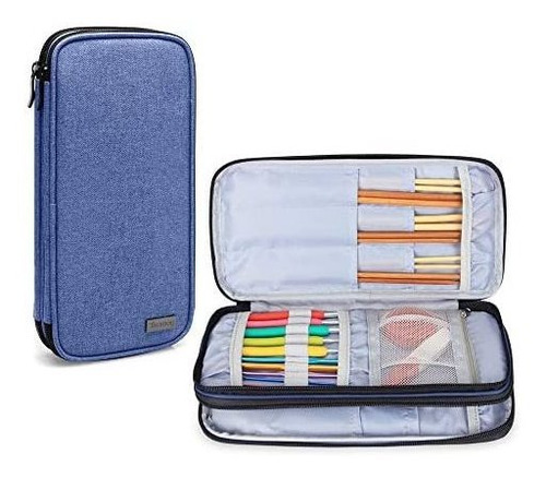 Estuche Cartuchera Organi P/agujas D Tejer All In One Blue