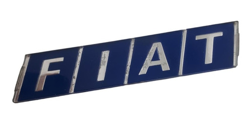 Emblema Mala Fiorino Cromado Fundo Azul Original Fiat