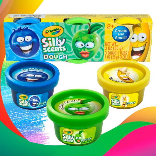 Crayola Masa Moldeable Aroma Silly Scents 3 Pack De 3 Pzas 6 Aromas Diferentes / Plastilina