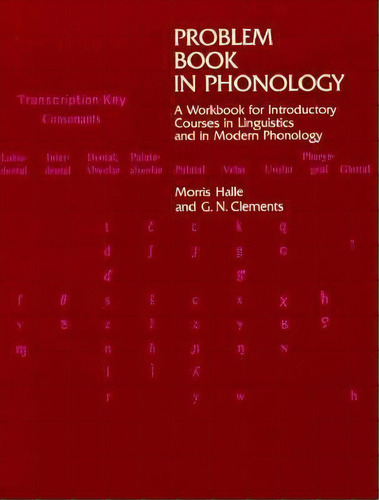 Problem Book In Phonology, De Morris Halle. Editorial Mit Press Ltd, Tapa Blanda En Inglés