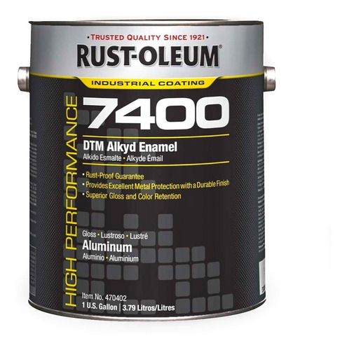 7400 Esmalte Alquídico Anticorrosivo Alum. Rust Oleum X3.78l