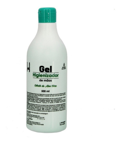 Alcool Gel 1 Litro + 500 Ml Kit Higienizador Com Selo Anvisa