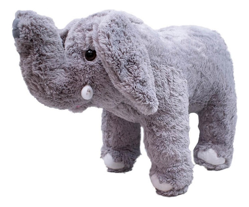 Elefante Cinza Tromba Levantada 16cm - Pelúcia