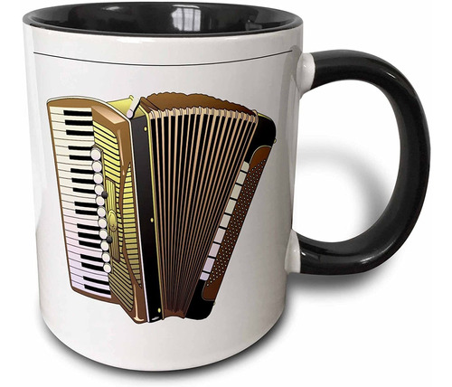 Taza   Acordeon Taza De Dos Tonos Negro  Oz Multicolor