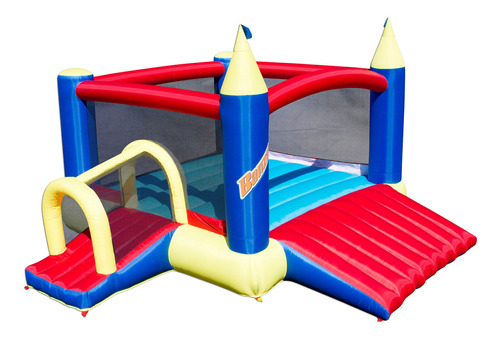 Castillo Inflable Con Tobogán,red De Fútbol Y Pelota