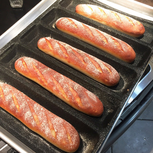 1 Molde For Pan Baguette De Silicona Formas Antiadherentes