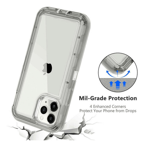 Funda De Protectora Para iPhone Carcasa De Silicona Cristal