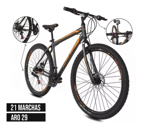 Bicicleta aro 29 mormaii jaws 2.0 21 marchas disk-brake