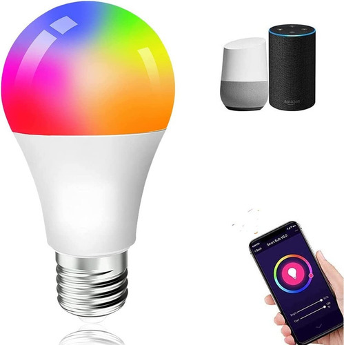 Wifi Foco Led Inteligente Compati Alexa Google Home Siri 12w Color De La Luz Blanco Neutro