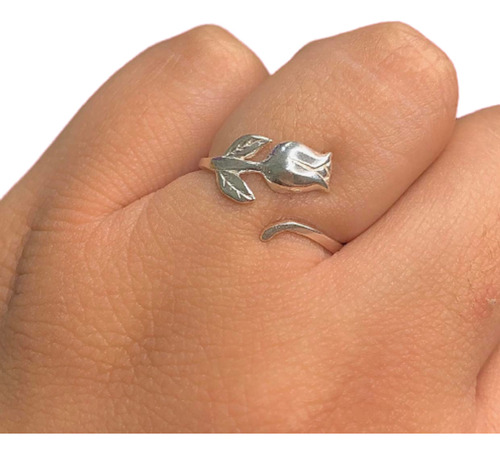 Anillo Flor Tulipan Ideal Regalo Mujer Femenino Ao 487-7