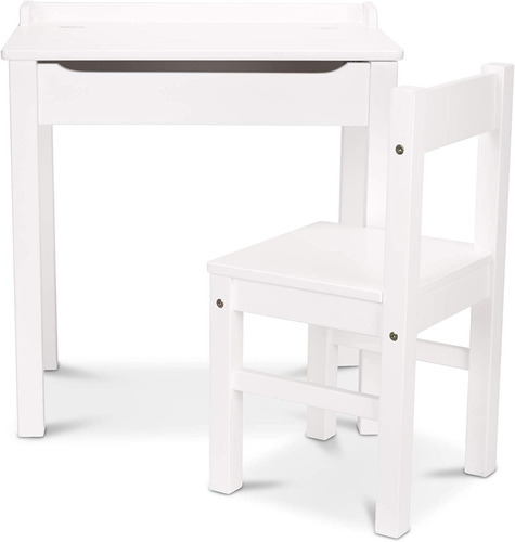 Melissa & Doug Escritorio Y Silla - Muebles De Niños Blancos