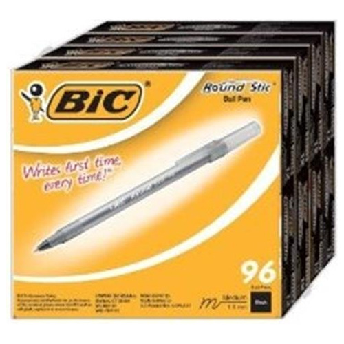 Bic Round Stic Bolígrafo Medio Point 1,0 Mm Negro 96 Plumas