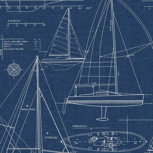 Nextwall Yacht Club Papel Pintado Para Pared Color Azul