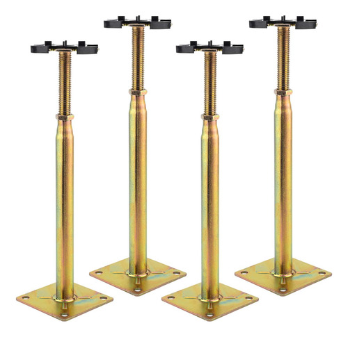 4 Pieza Base Poste Elevada Ajustable Viga Soporte