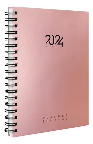 Agenda Planner Semanal Capa Dura Cores Spot Metallic