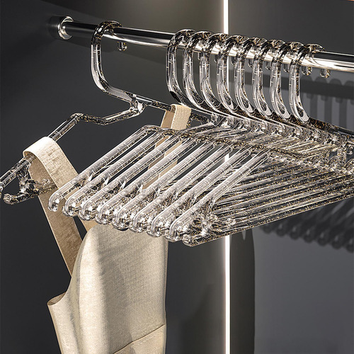 Percha De Vestir 10 Perchas Transparentes Para Ropa De Alta