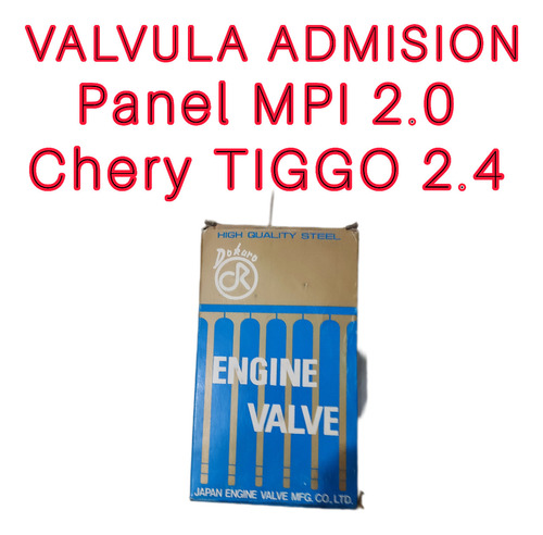 Valvulas Adision Mitsubishi Panel 2.0 Mpi Chery Tiggo 2.4