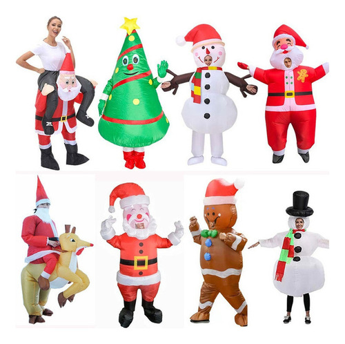 Santa Claus Abraza Ropa Humana, Ropa Inflable De Navidad