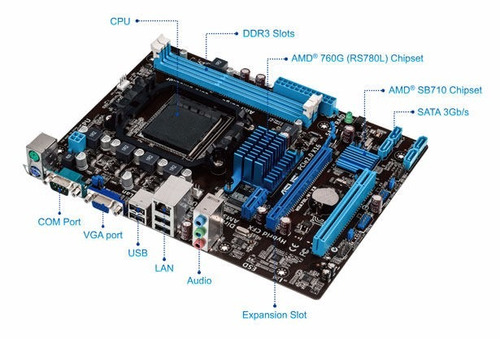 Placa Mãe Asus Am3 Am3+ M5a78l-m Lx3 Ddr3