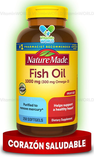 Omega 3 - Nature Made - Made Usa - Sabor Sin sabor