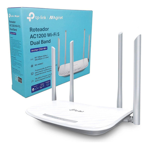 Roteador Tp-link Archer C50 W Dual Band Ac1200 4 Antenas Blanco