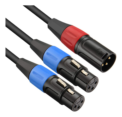 Colicoly Xlr Y-cable 2 Hembra 1 Macho Combinador Microfono 5