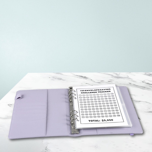 Carpeta De Cuero Pu Con 100 Sobres, Carpeta De Desafíos,