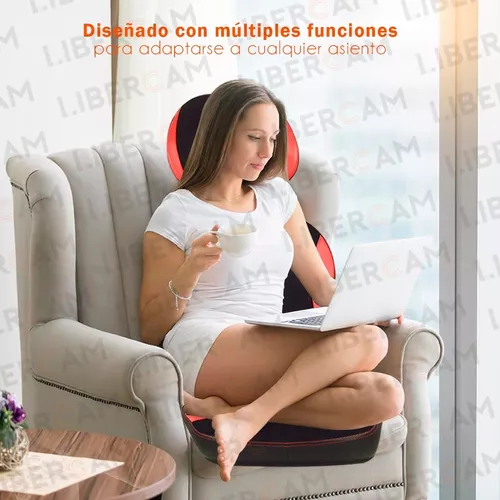 Masajeador De Espalda Asiento Cuello Auto Silla Vibra Calor