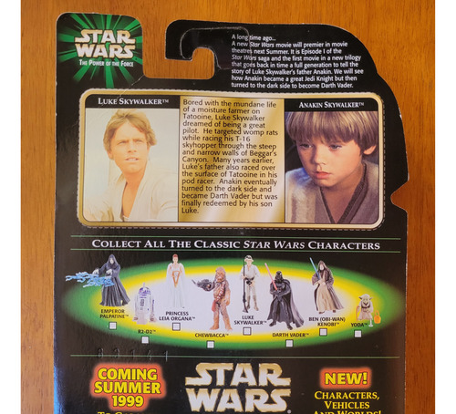 Star Wars Potf Green Card Flashback Photo, Luke Skywalker