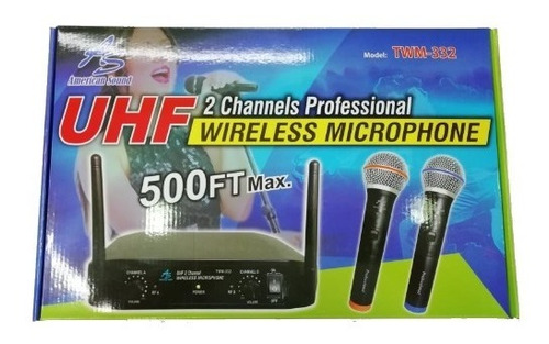 Microfono Inalambrico Uhf 2 Canal Profesional Twm-332 A/s