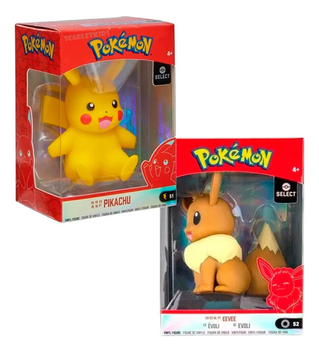 Pokemon Figura Select X2 Pikachu Eevee Original Scarlet Kids