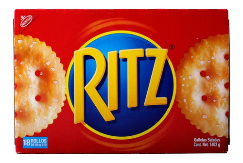 Galletas Ritz Caja Con 18 Rollos De 89g C/u (1,602 Gr)