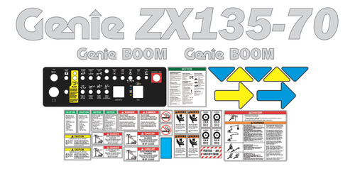 Calcomanias Plataforma Articulada Genie Zx135-70