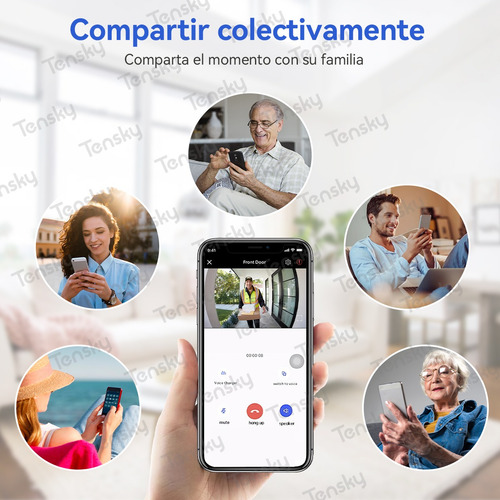 Timbre Inteligente Inalámbrico Con Cámara 1 Transmiso 1 Rec