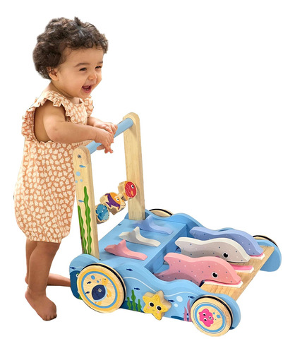 Push Walker - Juguete De Madera Para Bebe, Juguete De Empuje