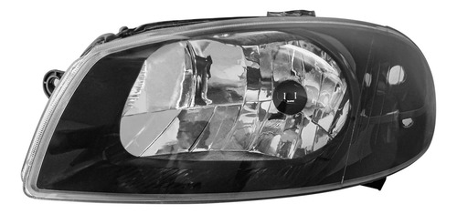 Par Farol Principal + Lâmpada Fiat Siena G4 09 10 À 15 Preto